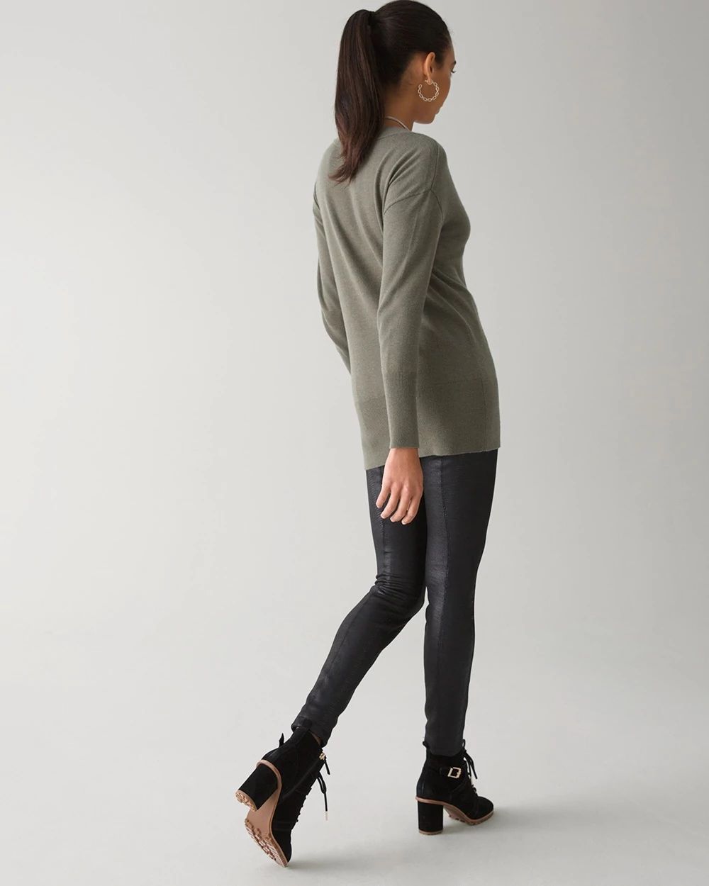 Textured Vegan Suede WHBM Runway Leggings