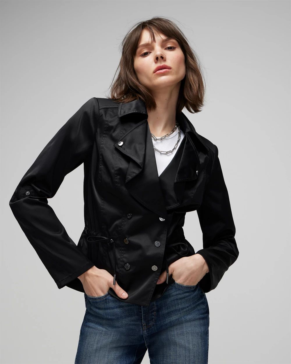 Drape Front Moto Jacket
