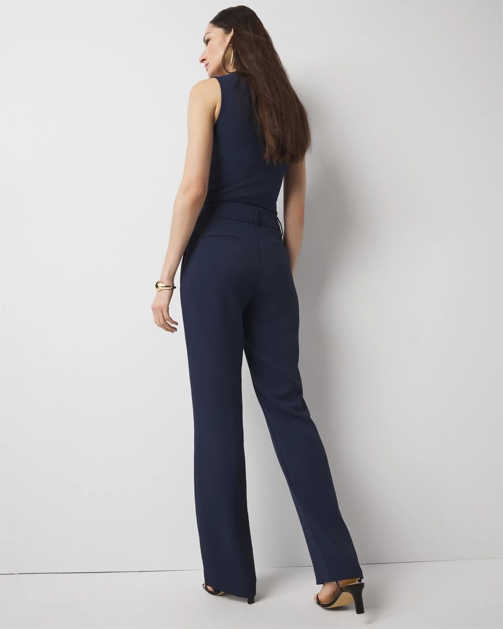 Wide Leg Crepe Trouser