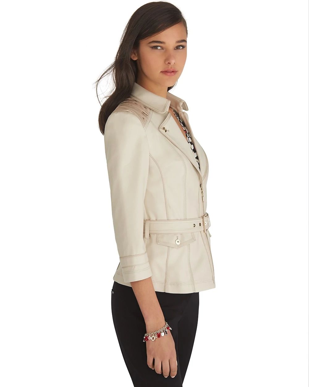 3/4 Sleeve Short Flirty Trench