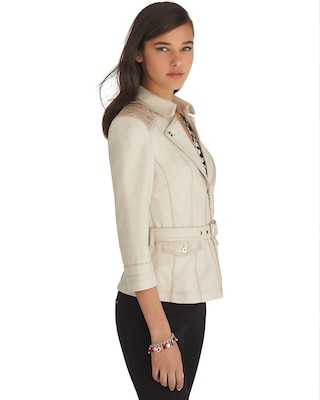 3/4 Sleeve Short Flirty Trench click to view larger image.