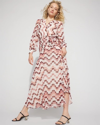 Printed Chiffon Maxi Dress