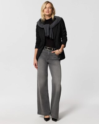 Ribbed Mockneck Long Sleeve Top click to view larger image.