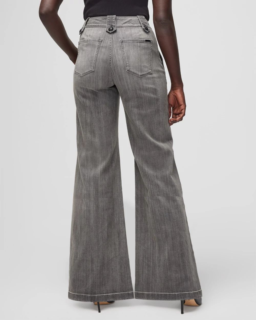 High-Rise Mariner Wide Leg Jeans click to view larger image.