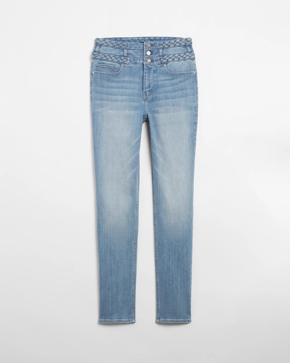 Extra High-Rise Everyday Soft Denim™ Braided Slim Ankle Jeans click to view larger image.