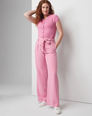 WHBM® Petite Belted Luna Wide Leg Trousers