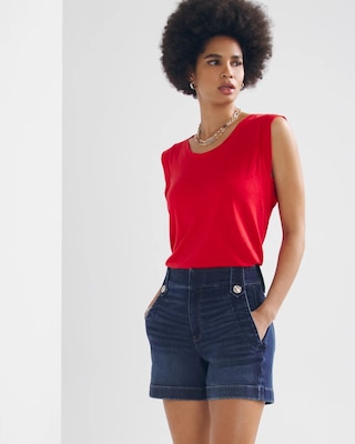 High-Rise Scoop Neck Tee