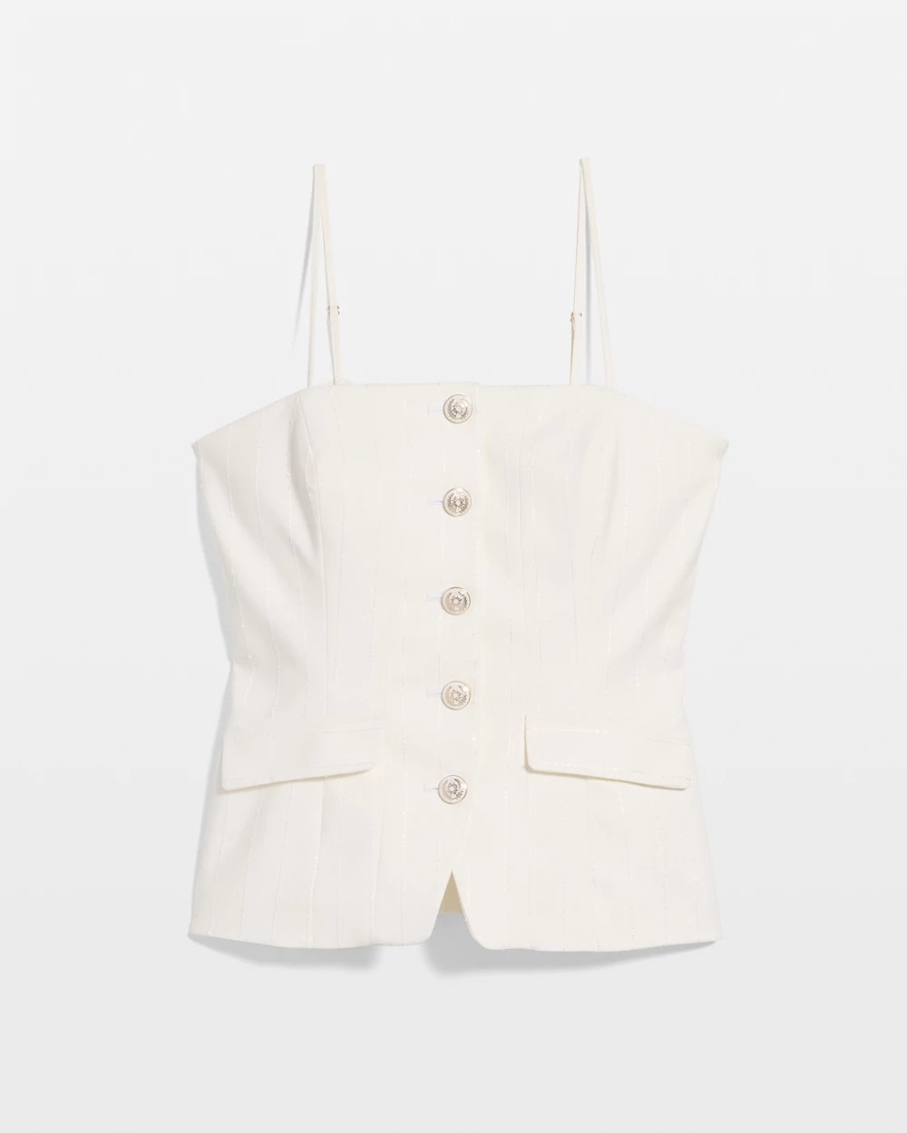 Sequin Pinstripe Bustier - image 5