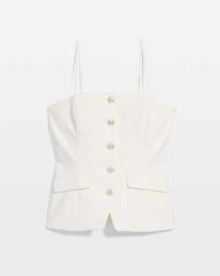 Petite Sequin Pinstripe Bustier click to view larger image.