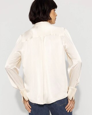 Satin Tuxedo Cuff Shirt click to view larger image.