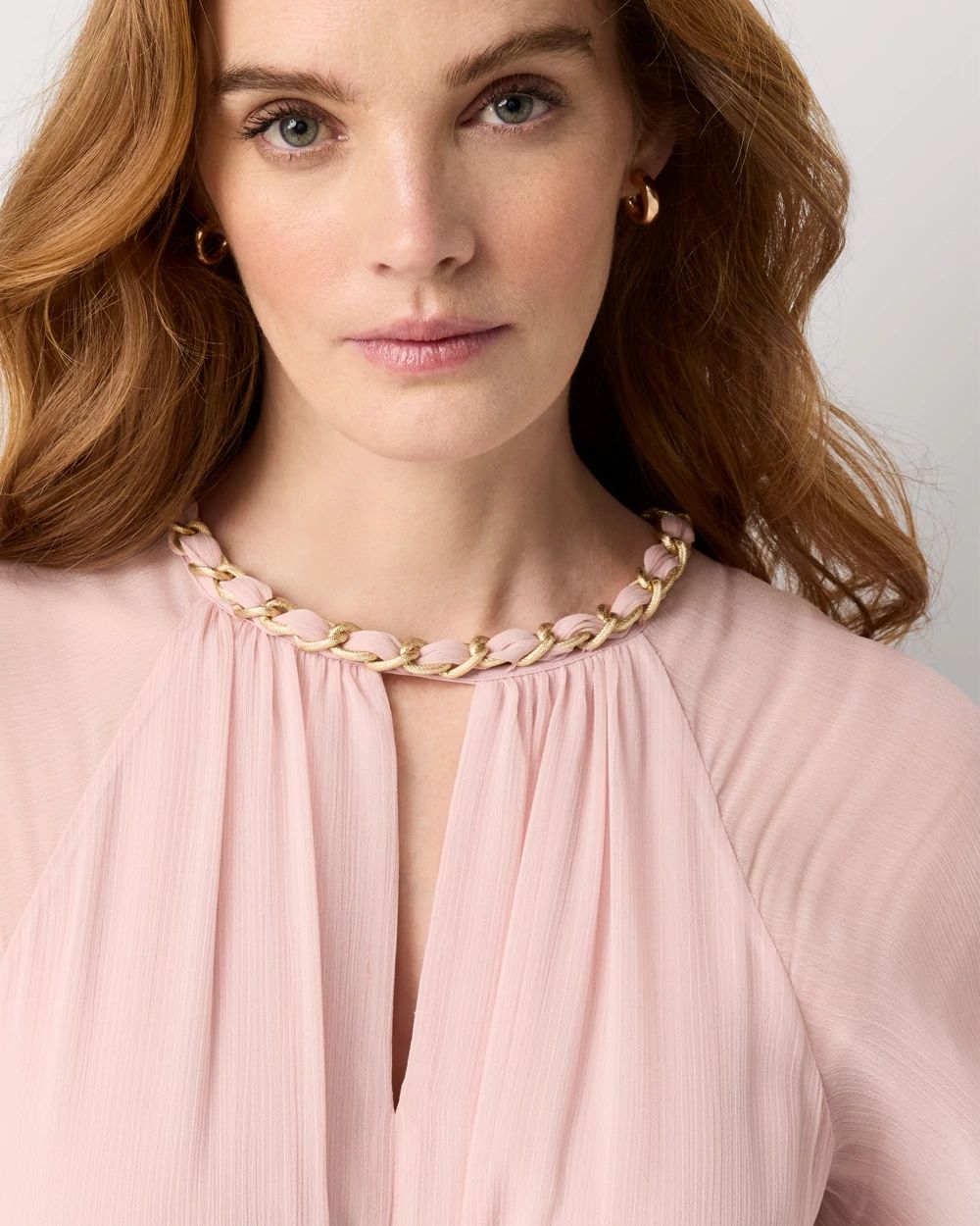 Chain + Keyhole Detail Midi Dress