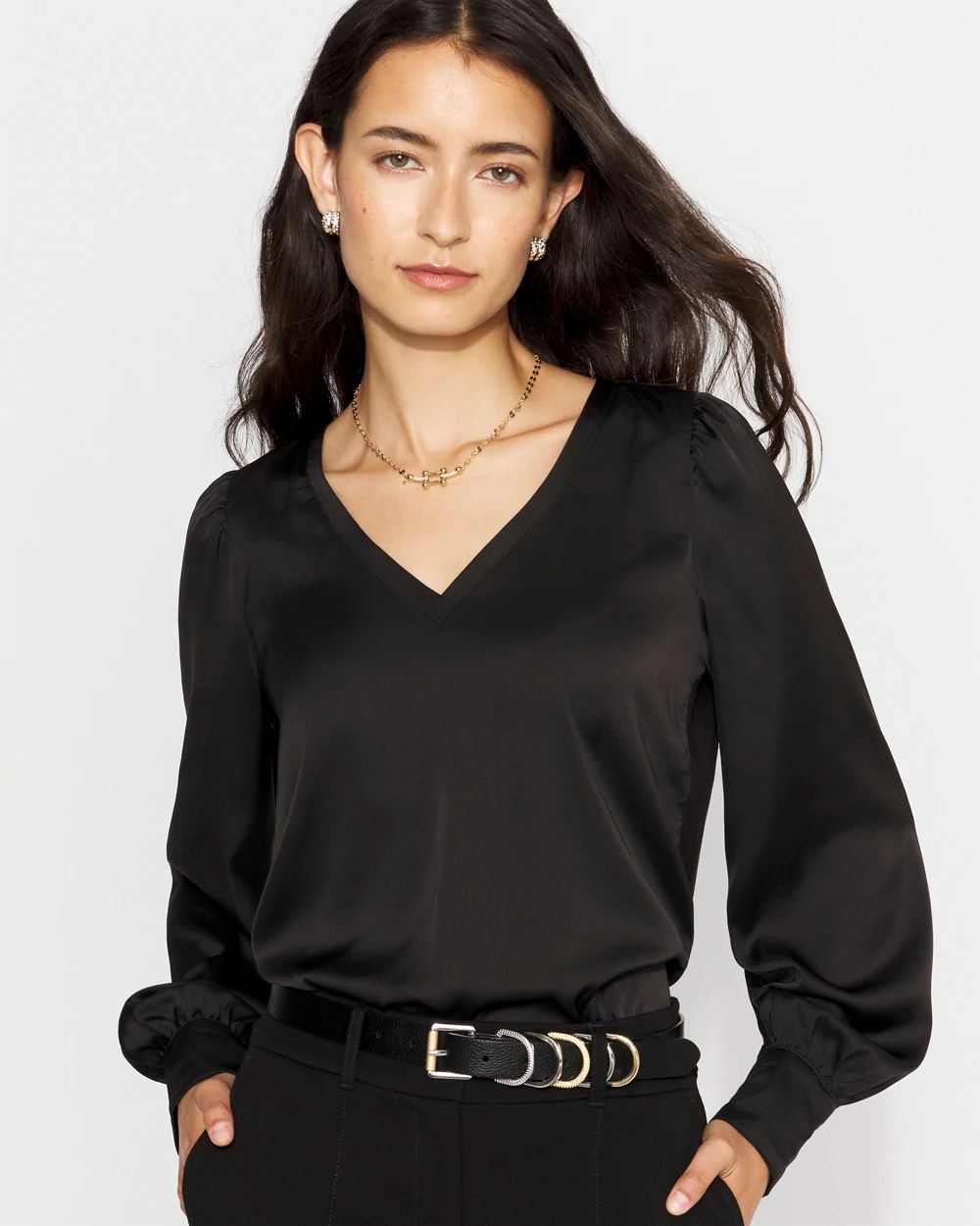 Knit Mix Satin Top