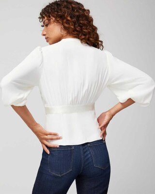 Elbow-Sleeve Corset Blouse click to view larger image.