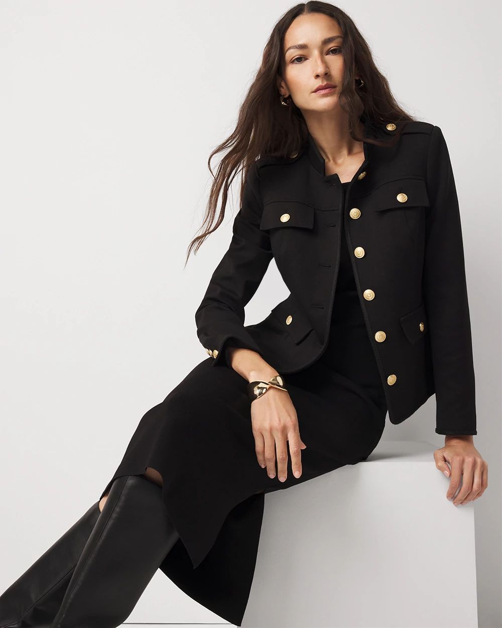 WHBM FORME™ Ribbed Stretch Sweater Dress