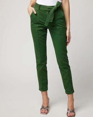 Pret High-Rise Belted Straight Cropped Pant click to view larger image.