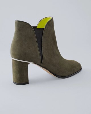 Mid-Heel Suede Ankle Boots
