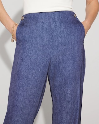 Petite Denim Print Trouser click to view larger image.