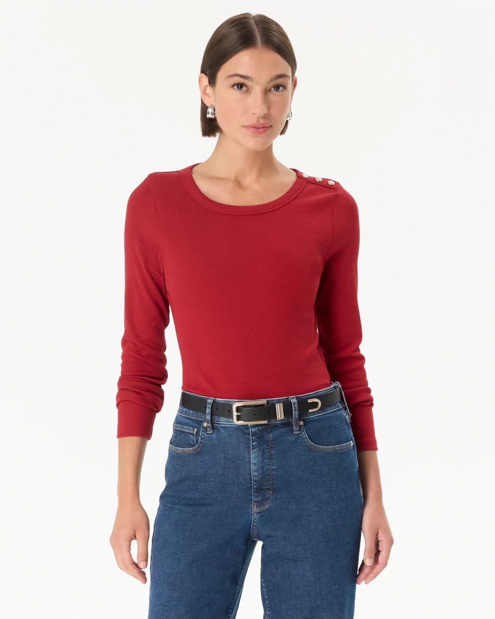 Ribbed Long Sleeve Top
