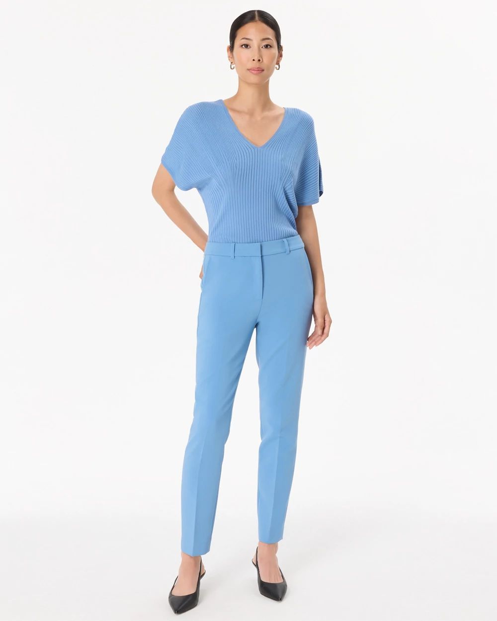 Luxe Stretch High-Rise Elle Slim Ankle Pant