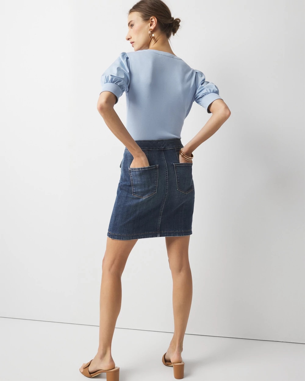 Denim Mini Skirt - image 2