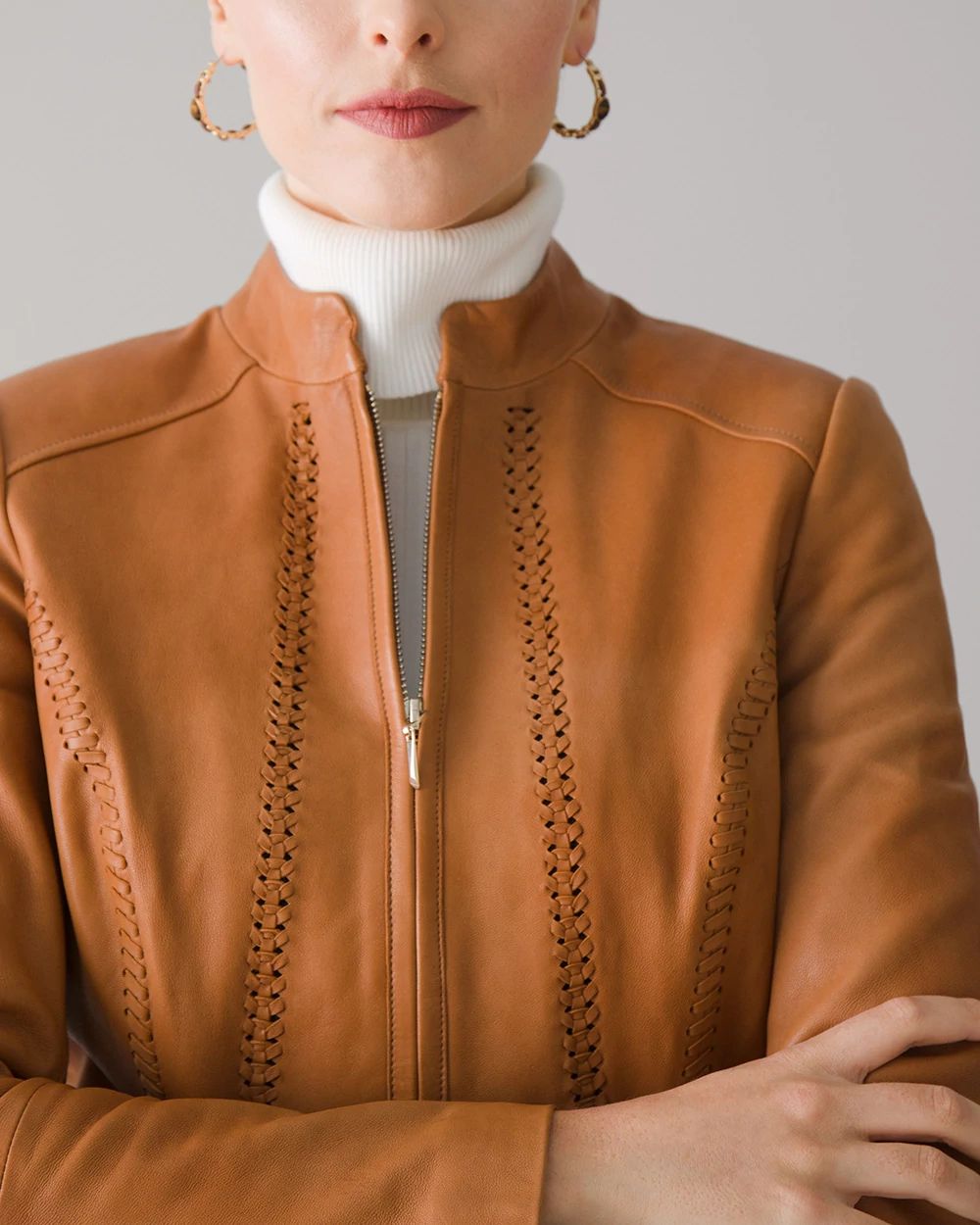 Whipstitch Leather Jacket