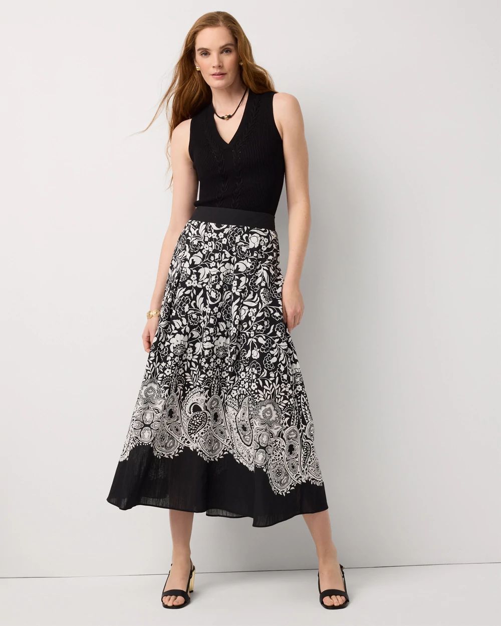 Petite A-line Maxi Skirt