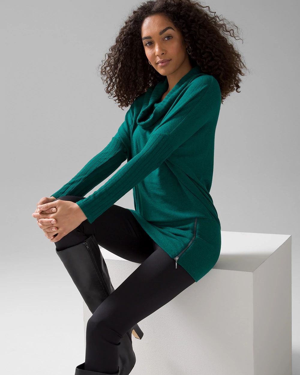 Long Sleeve Sweater Knit Tunic click to view larger image.