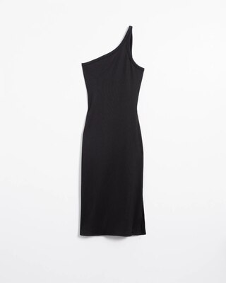 WHBM® FORME One-Shoulder Rib Midi Dress