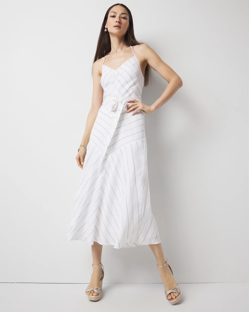 Tie-Waist Halter Dress