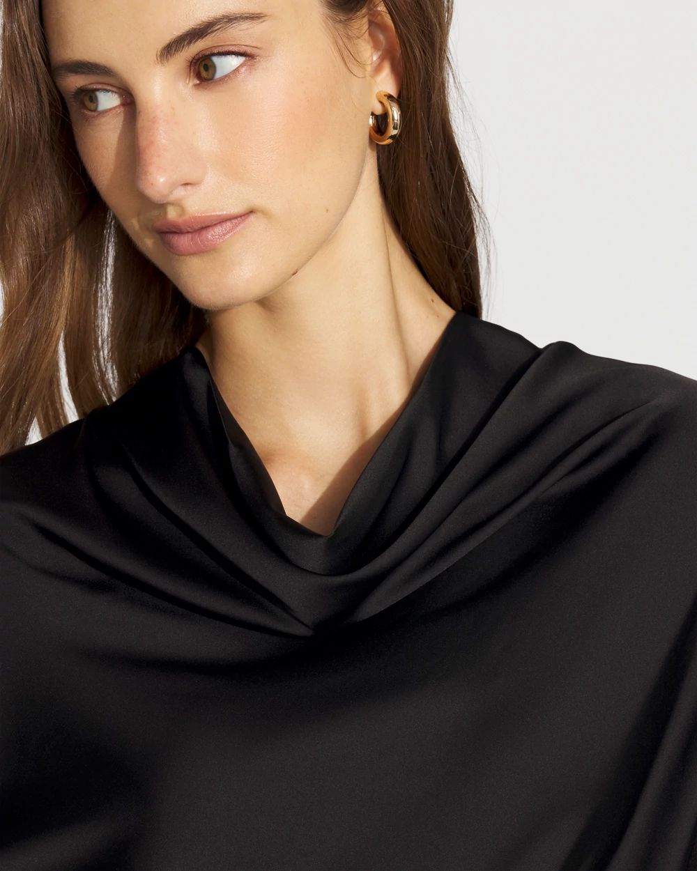 Satin Mix Snit Top click to view larger image.