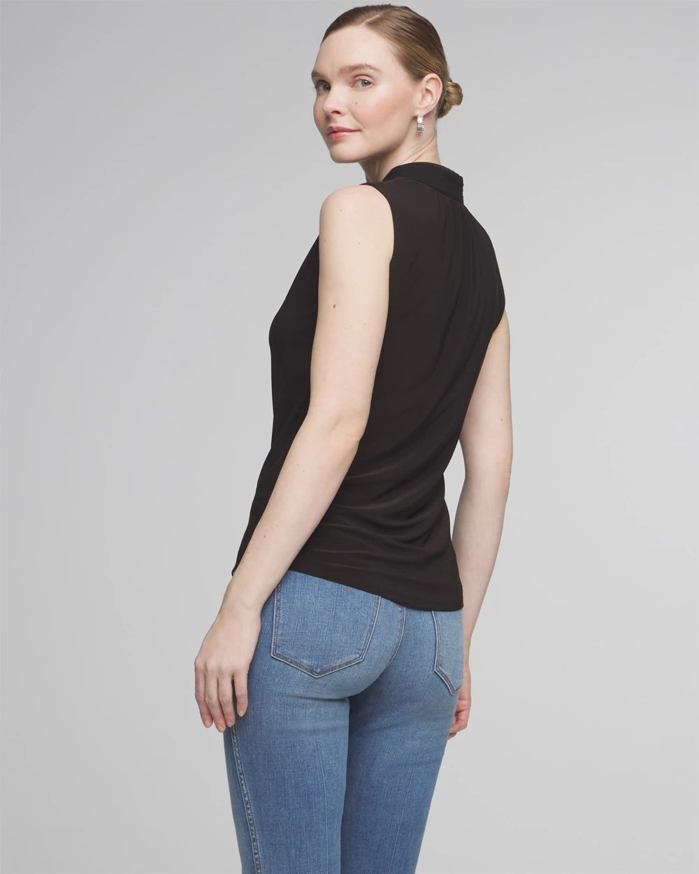 Matte Jersey Button Front Shell Top click to view larger image.