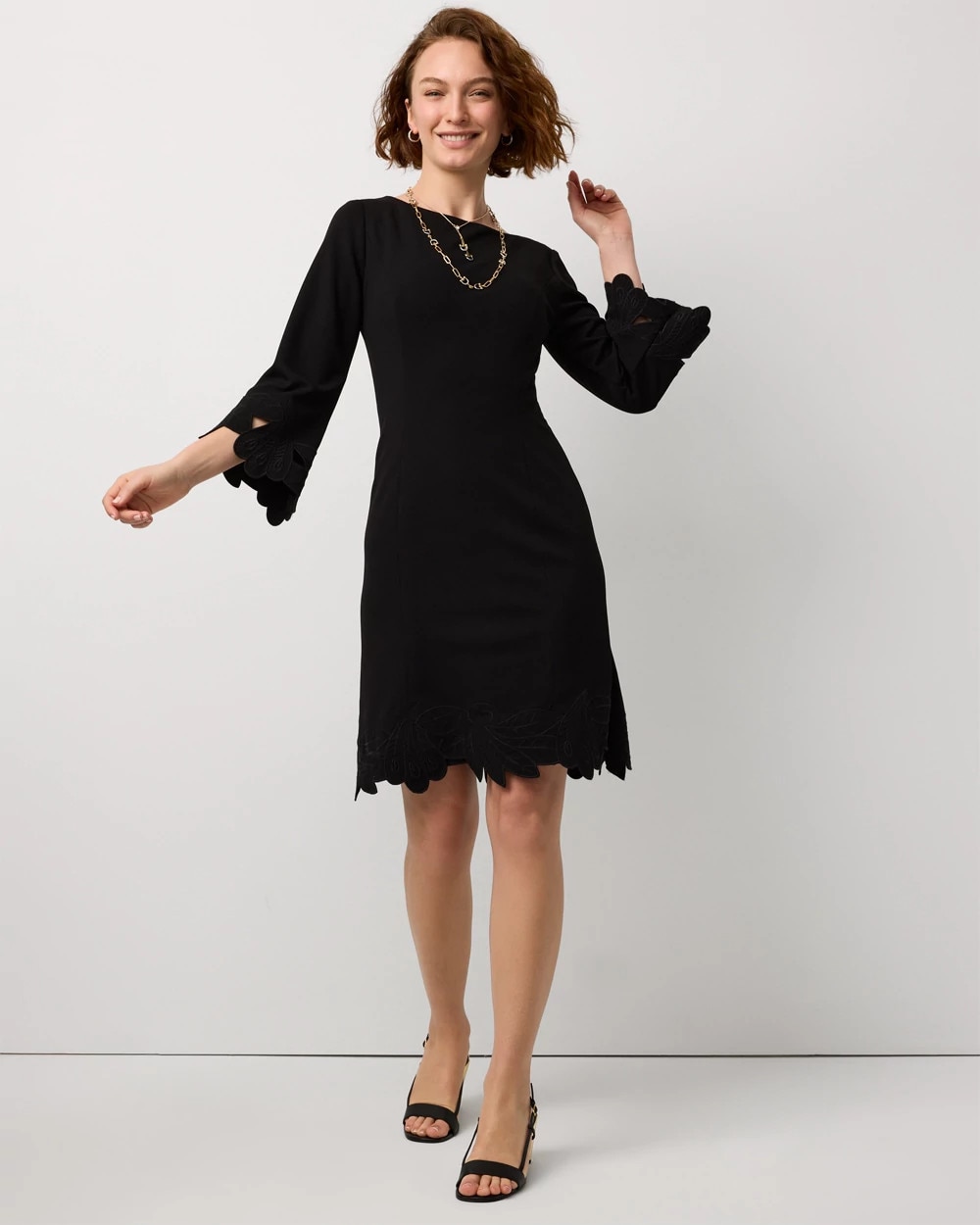 Cutwork Shift Dress - image 1