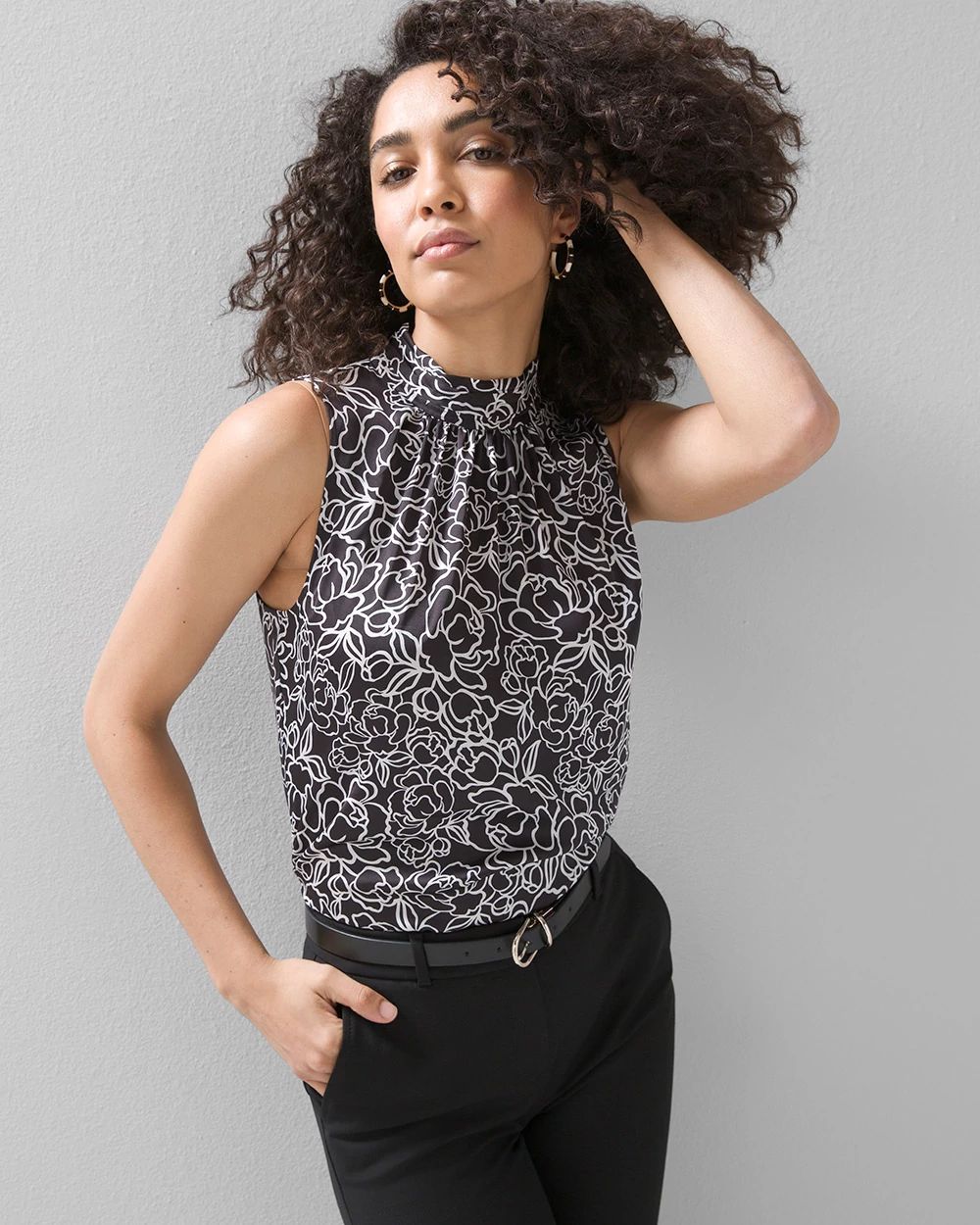 Contrast Floral Shell