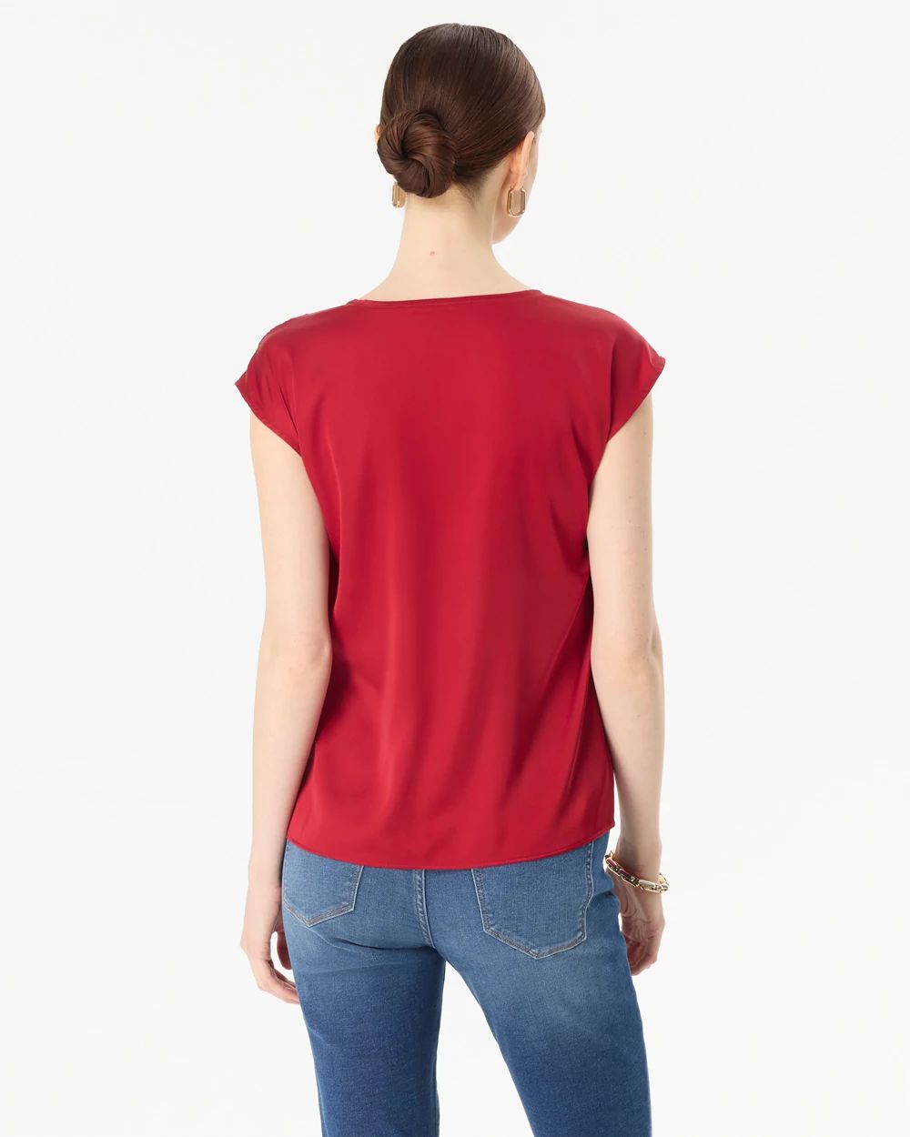 V-neck Satin Shell click to view larger image.