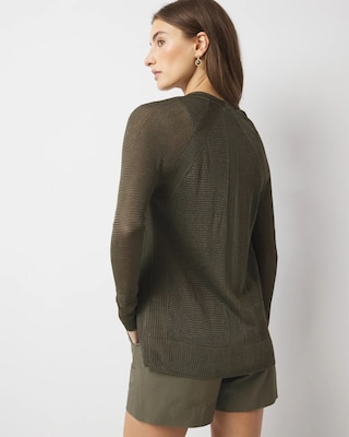 Mesh Cinched Cardigan click to view larger image.