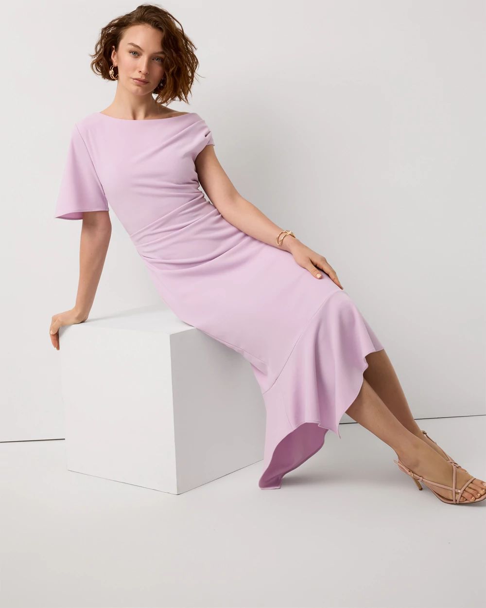 Off-The-Shoulder Mermaid Midi Dress