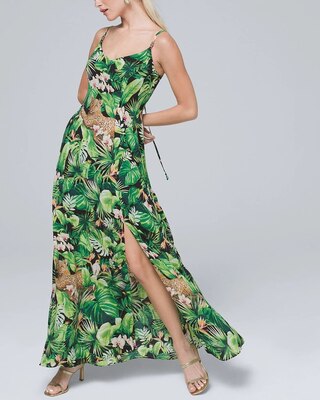 Maxi Dress with Lace-Up Back Detail
