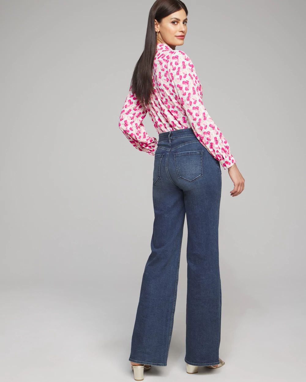 Outlet WHBM Pocket Detail Wide Leg Jean