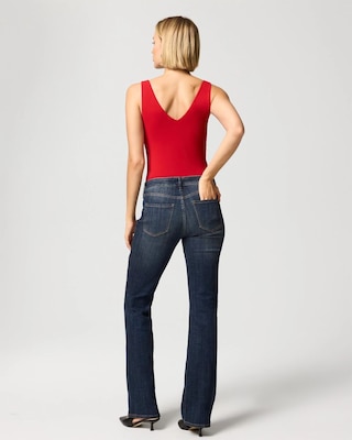 Petite Mid-Rise Bootcut Jeans click to view larger image.