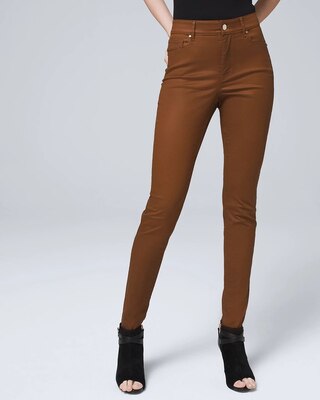 High-Rise Coated Skinny Jeans