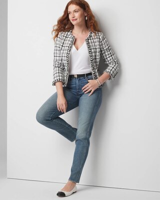 High-Rise Full Straight Jeans click to view larger image.