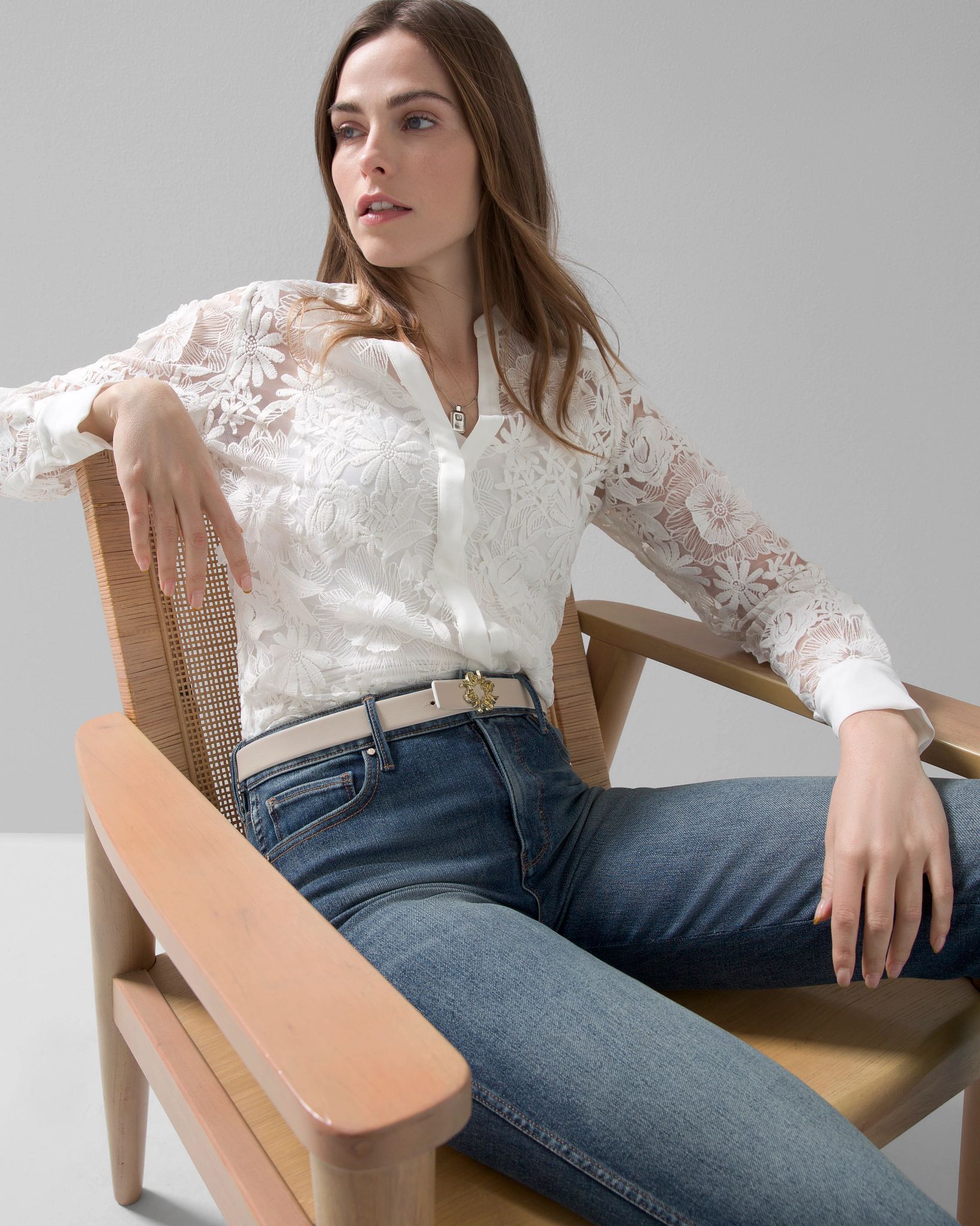 3-D Lace Shirt