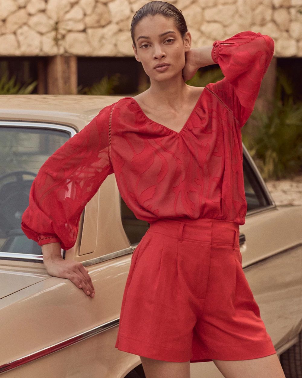 Extra High-Rise Belted Shorts