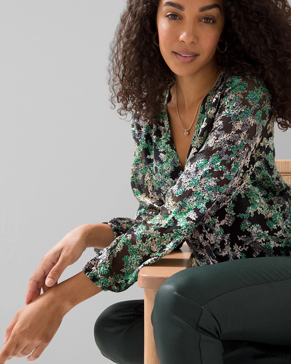 Long Sleeve Silk Blouse