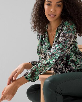 Long Sleeve Silk Blouse