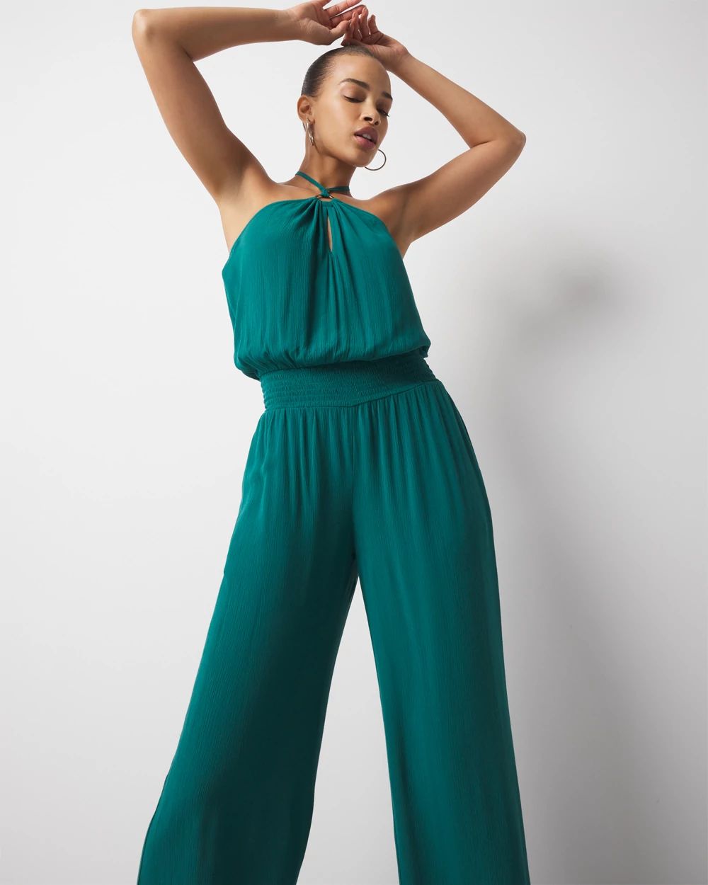 Halter O-Ring Jumpsuit Coverup