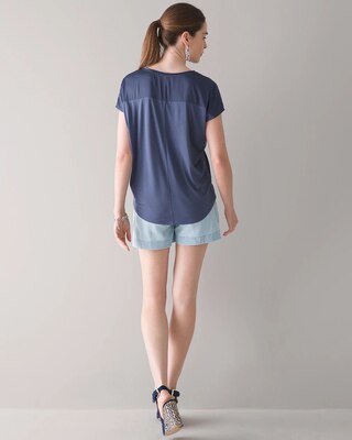 Woven Front Jetsetter Tee