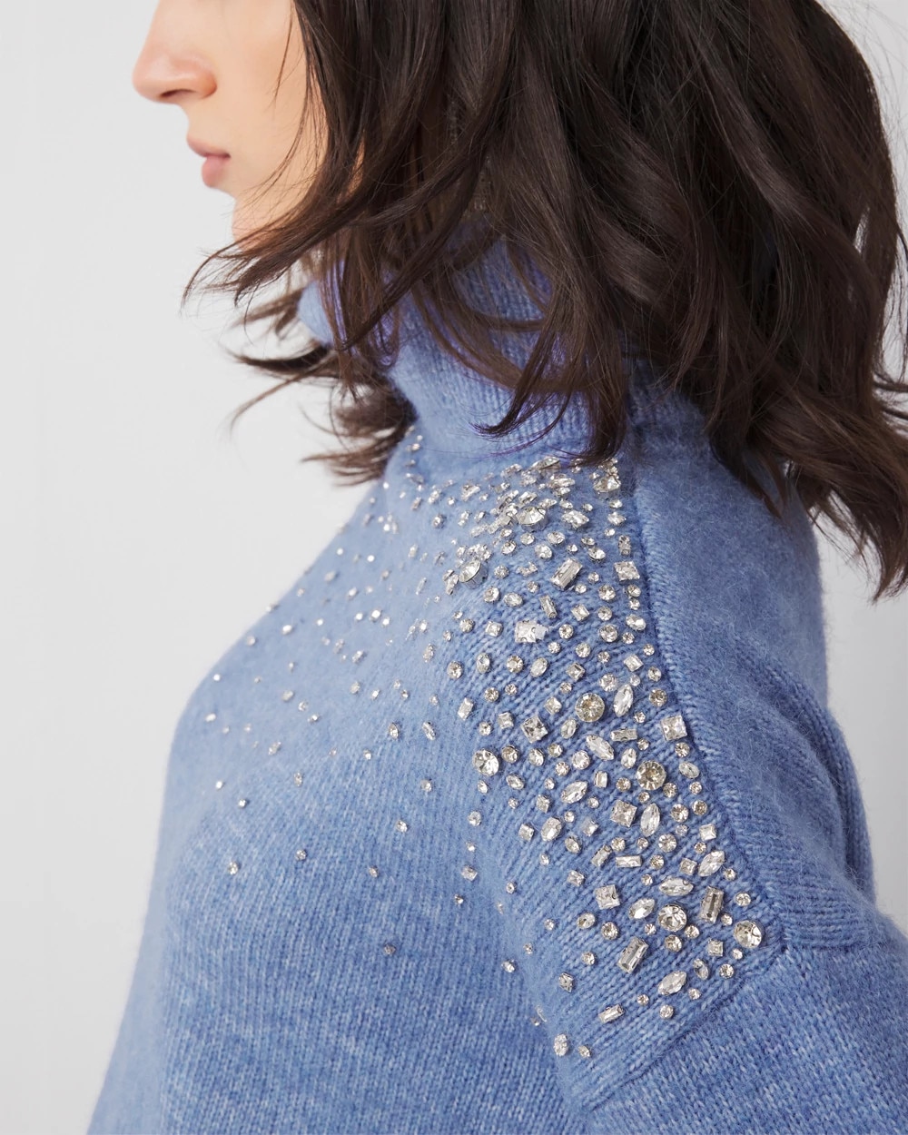 Embellished Turtleneck Sweater
