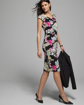 Outlet WHBM Draped Sheath Dress click to view larger image.