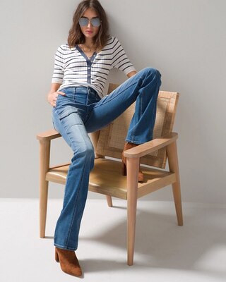 High-Rise Everyday Soft Denim™ Cargo Skinny Flare Jeans
